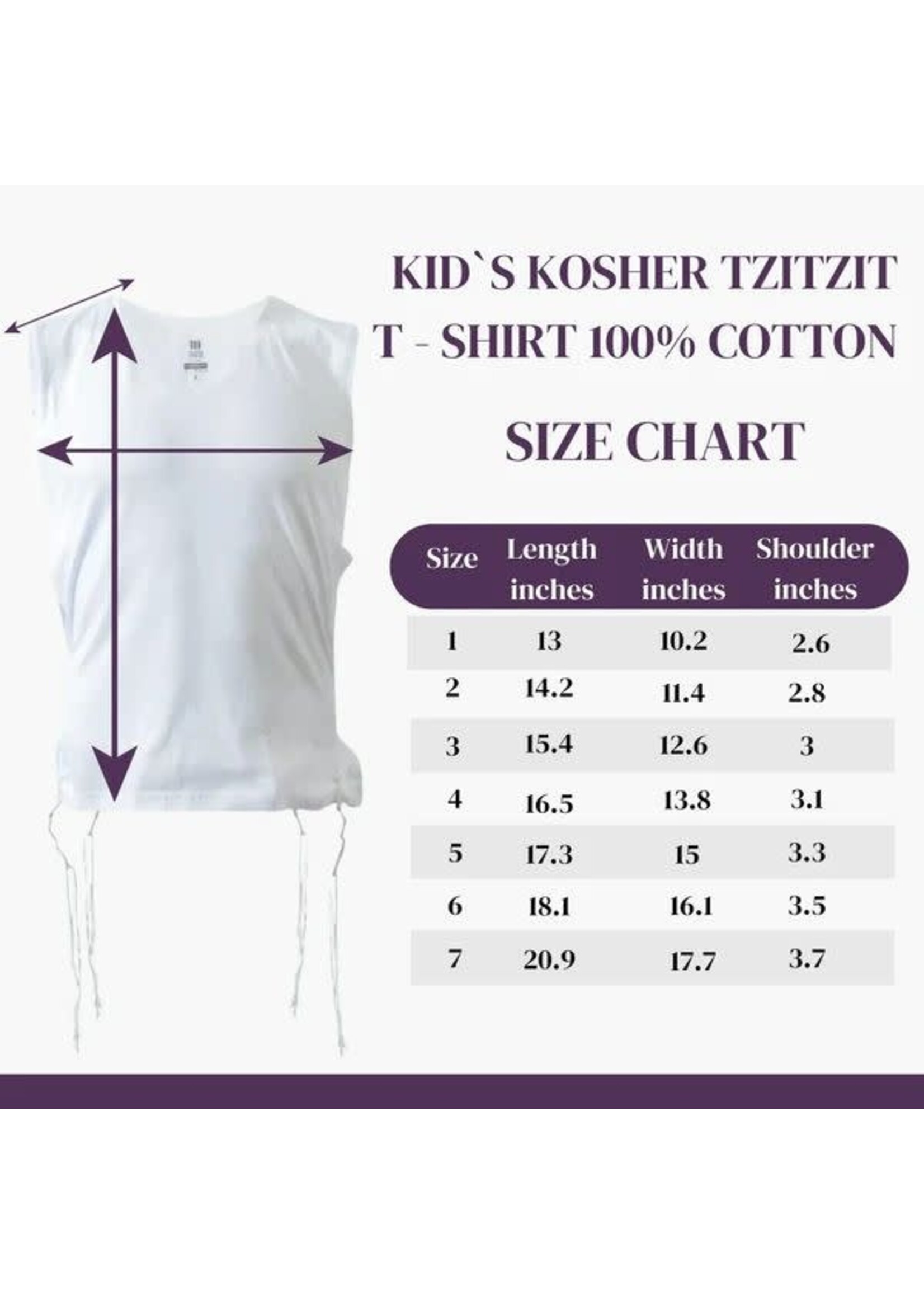 MMJ T-SHIRT  TZITZIS CHABAD V-NECK KIDS