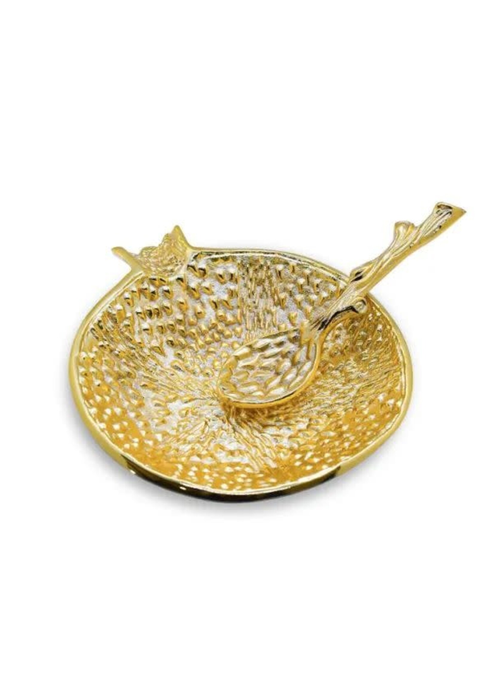 HONEY DISH GOLD POMEGRANITE DISH