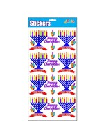 CHANUKAH MENORAH STICKERS PRISMATIC