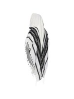 MMJ TALLIS WOOL CHABAD LIGHTWEIGHT BLACK THIN TZITZIS SILK