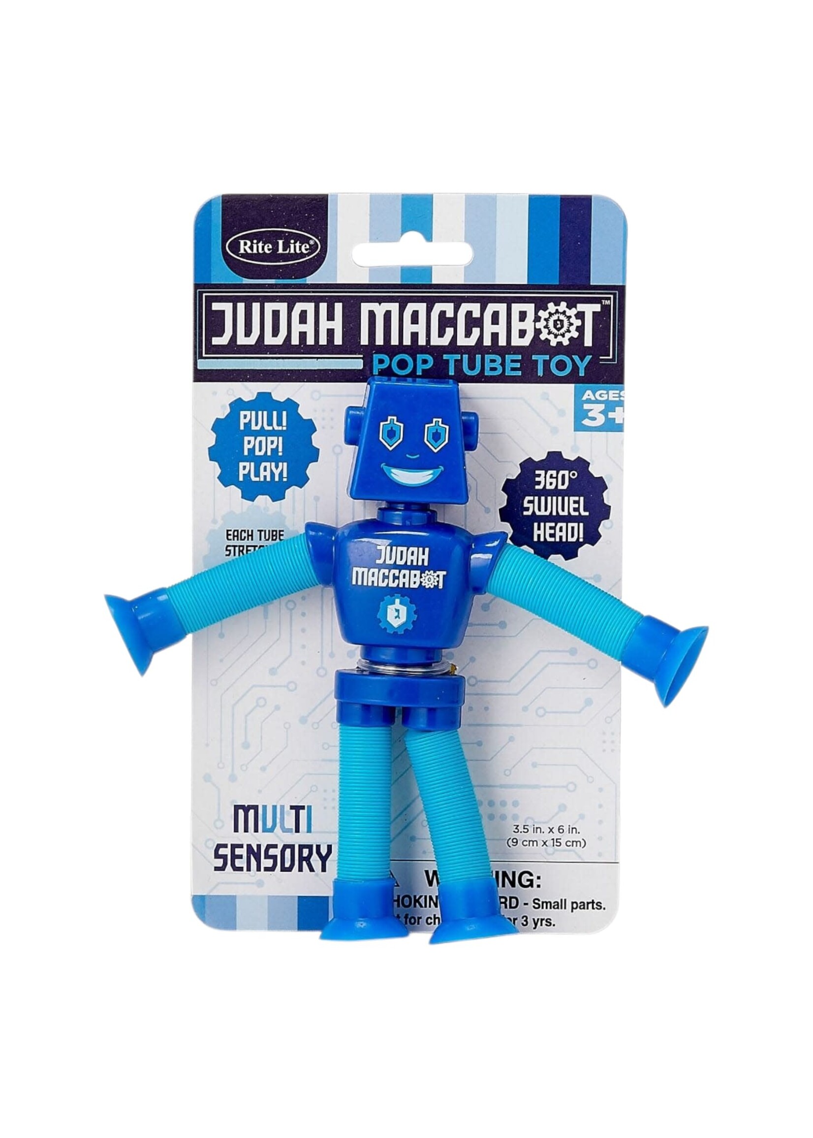 CHANUKAH POP TUBE TOY " JUDAH MACCABOT"