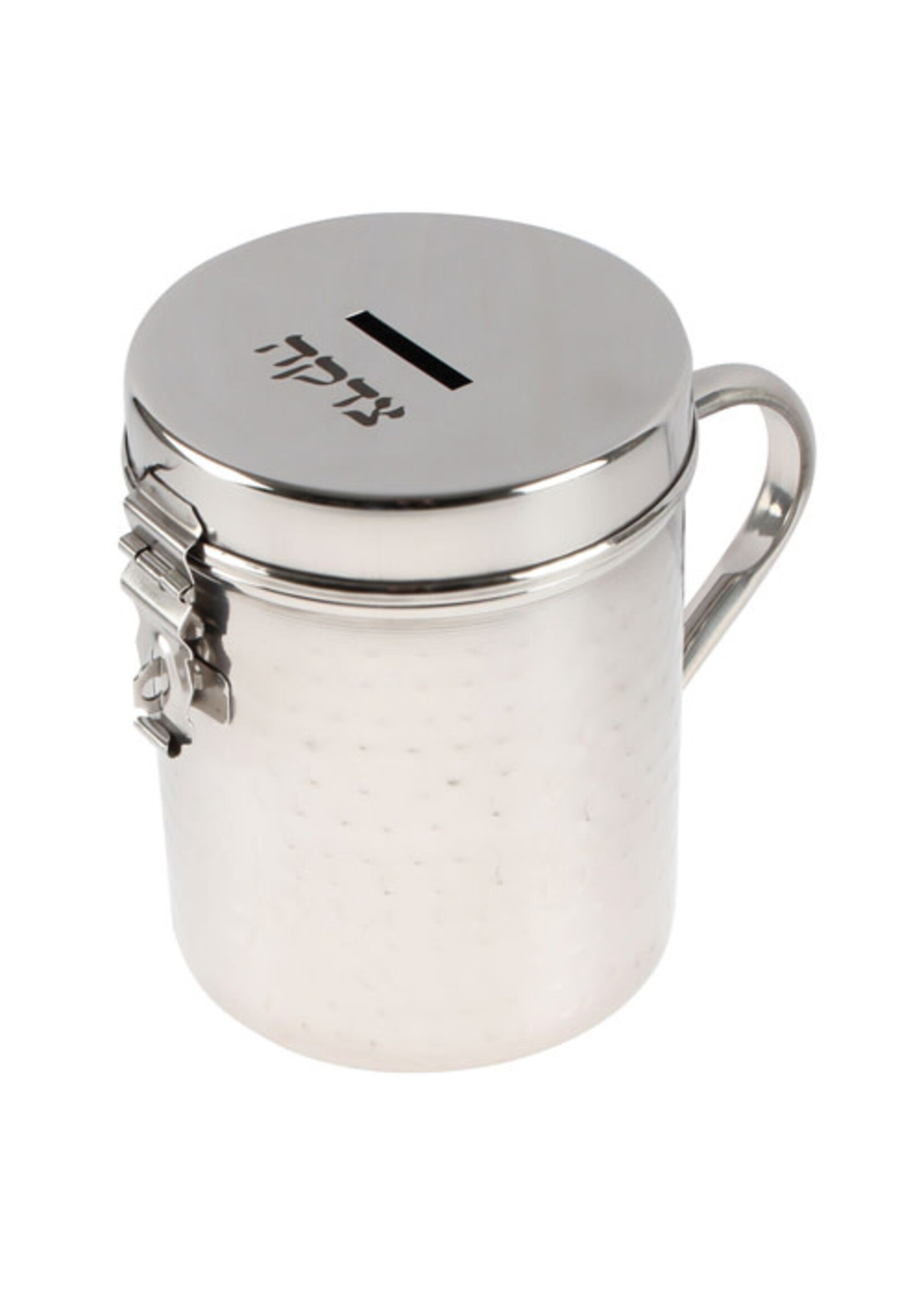 CHARITY BOX HAMMERED STAINLESS STEEL