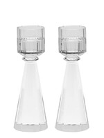 CANDLESTICKS TAPERED CRYSTAL CLEAR MEDIUM 8.25"