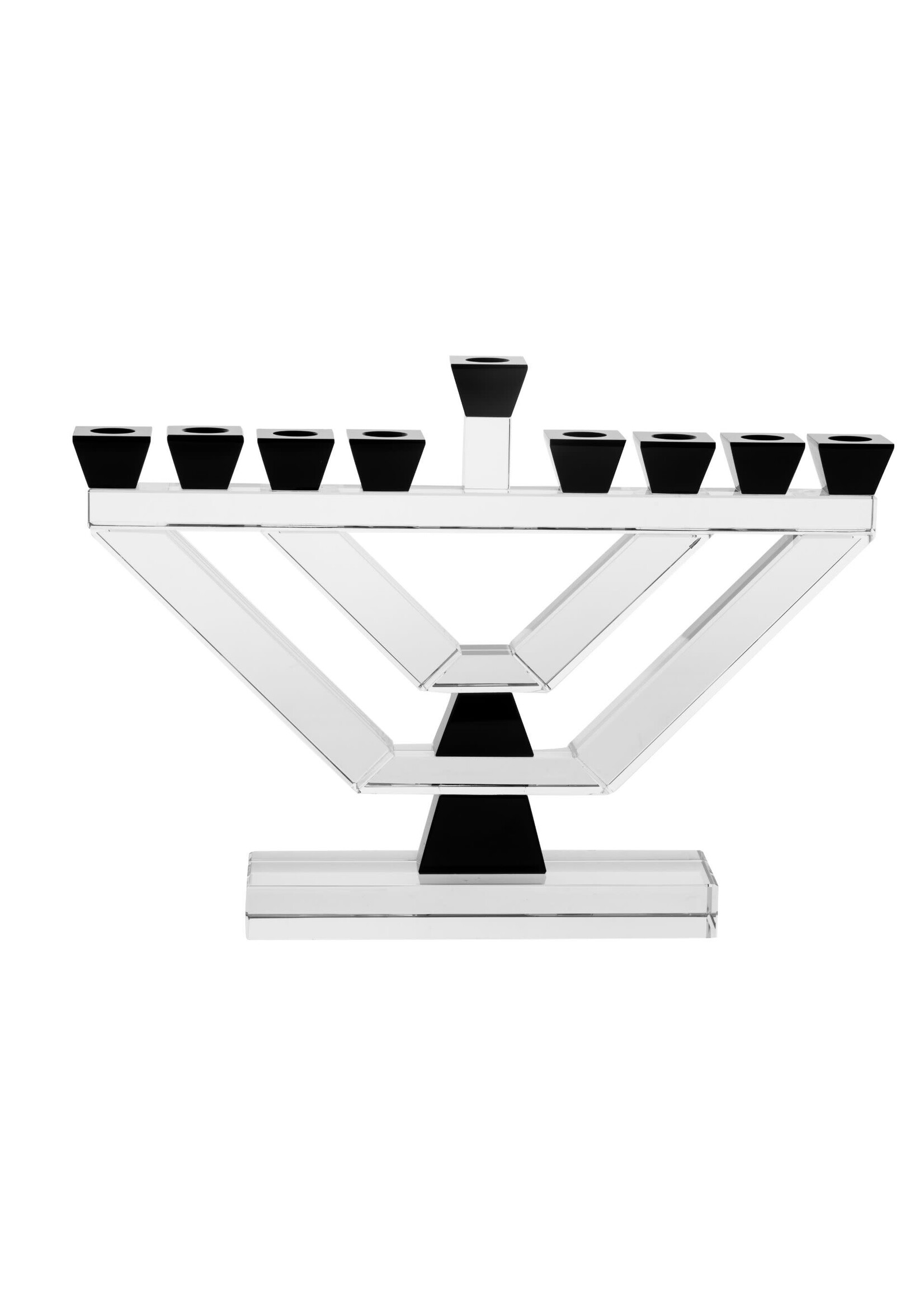 MENORAH CRYSTAL CLEAR & BLACK