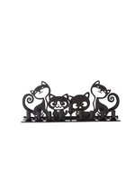 MENORAH METAL BLACK CATS