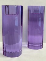 CANDLESTICKS LAVANDER CRYSTAL