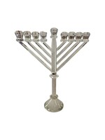 MENORAH CLEAR FACETED CRYSTAL RAMBAM