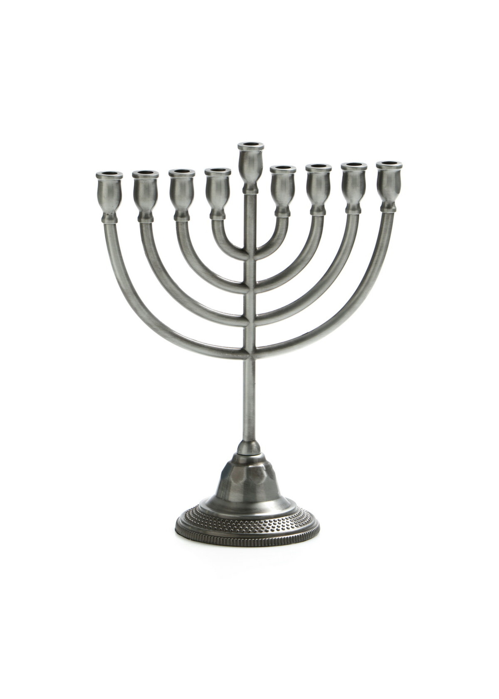 MENORAH CLASSIC PEWTER FINISH 9"