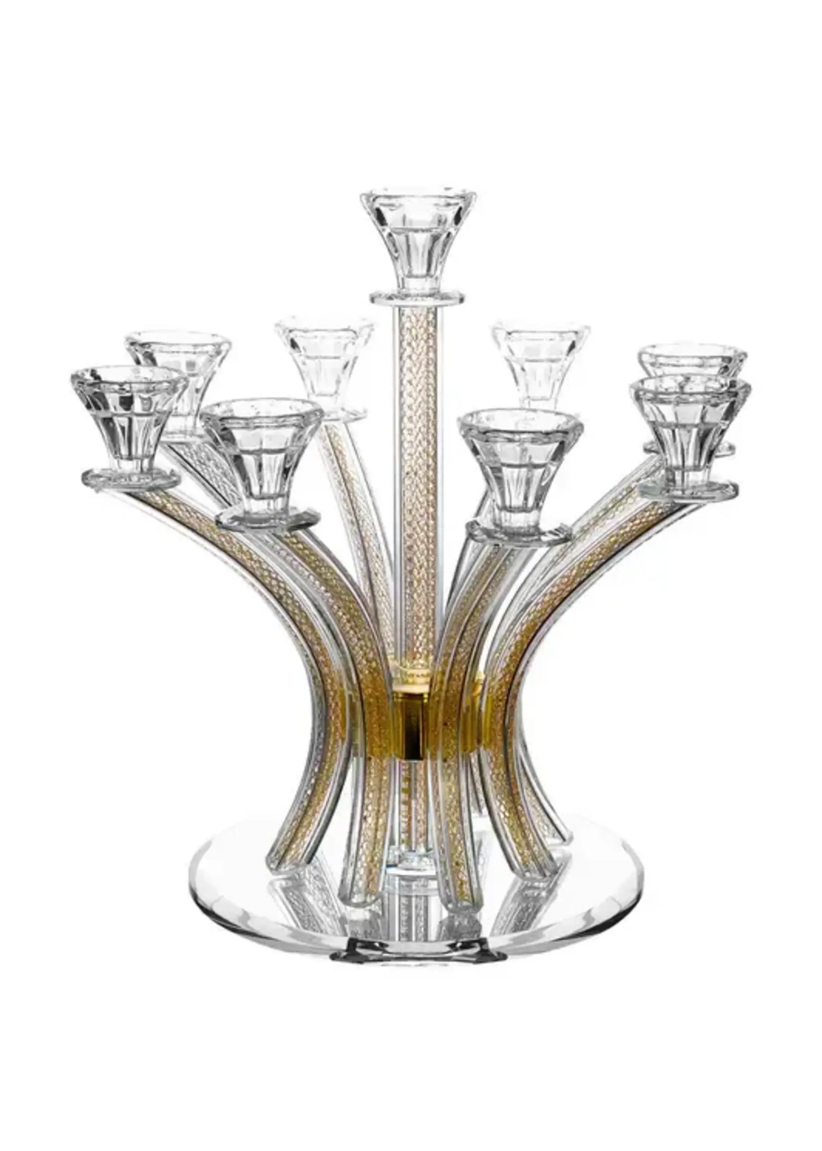 CANDELABRA GOLD MESH 9 BRANCHES