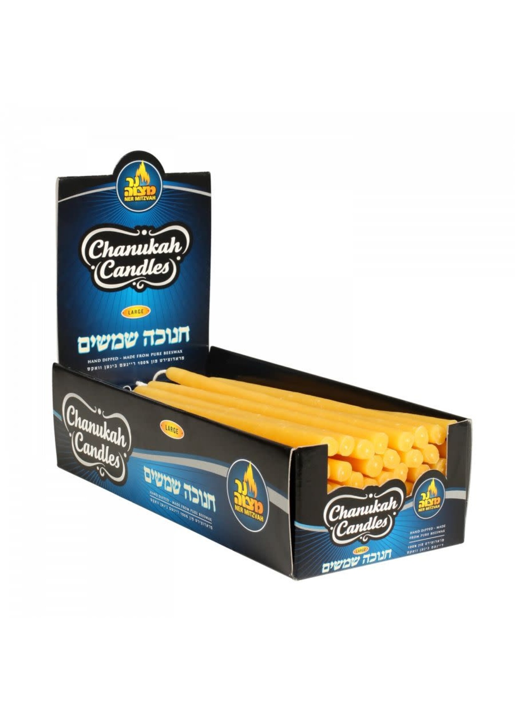 SHAMOSH BEESWAX SINGLE CANDLE - LARGE