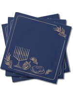 CHANUKAH NAPKINS  NAVY & GOLD