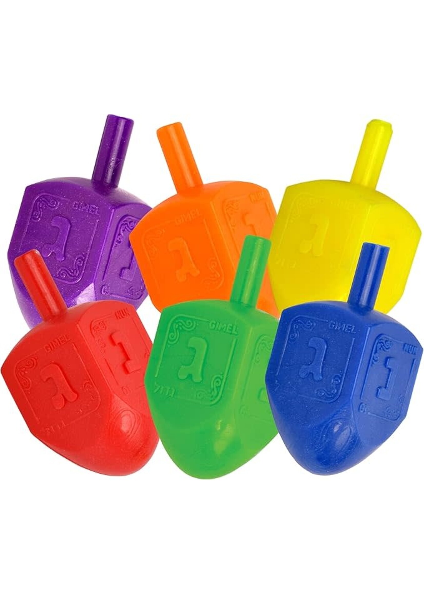 CHANUKAH DREIDEL MUTI COLOR - 10 PACK