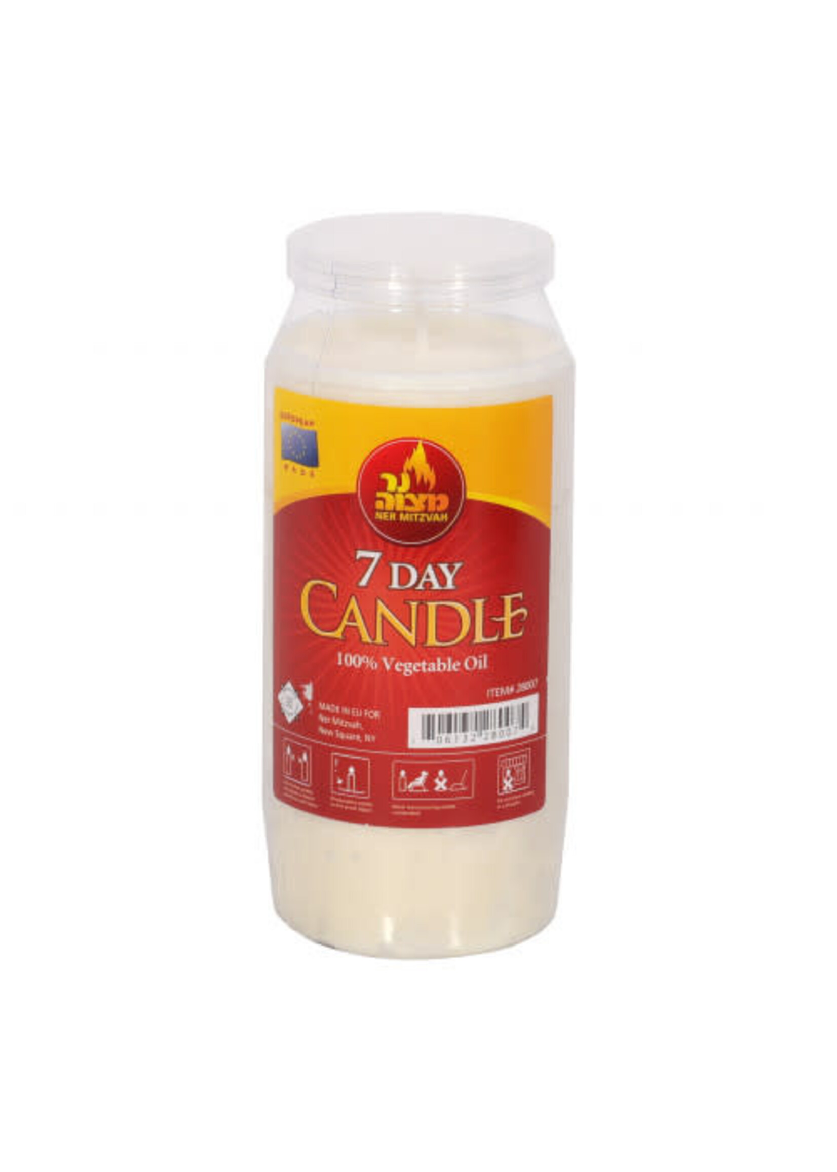 YAHRTZEIT CANDLE 7 DAY PLASTIC