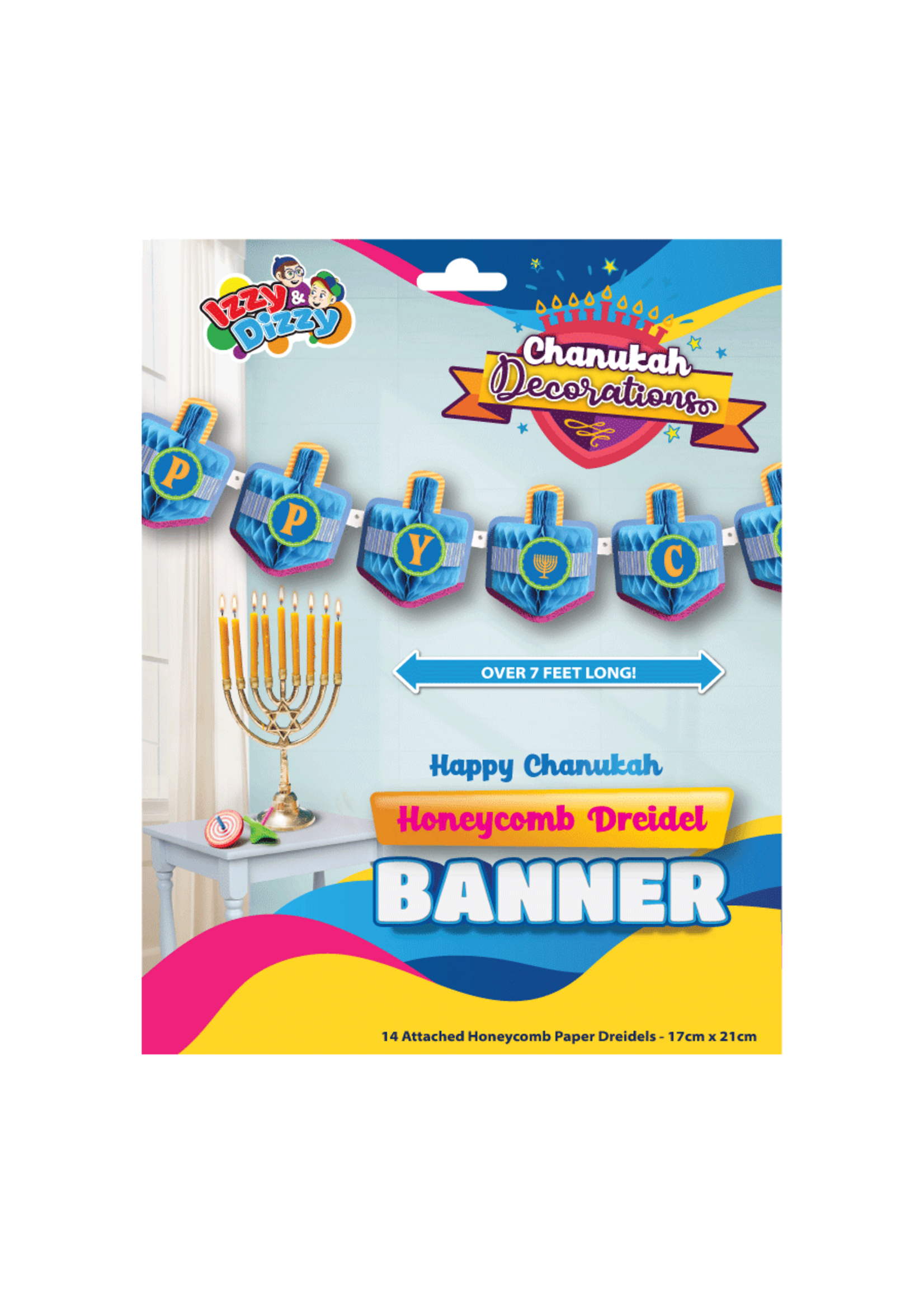 CHANUKAH BANNER HONEY COMB