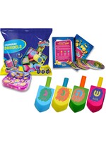 DREIDEL COLORFUL WOOD 10 PACK