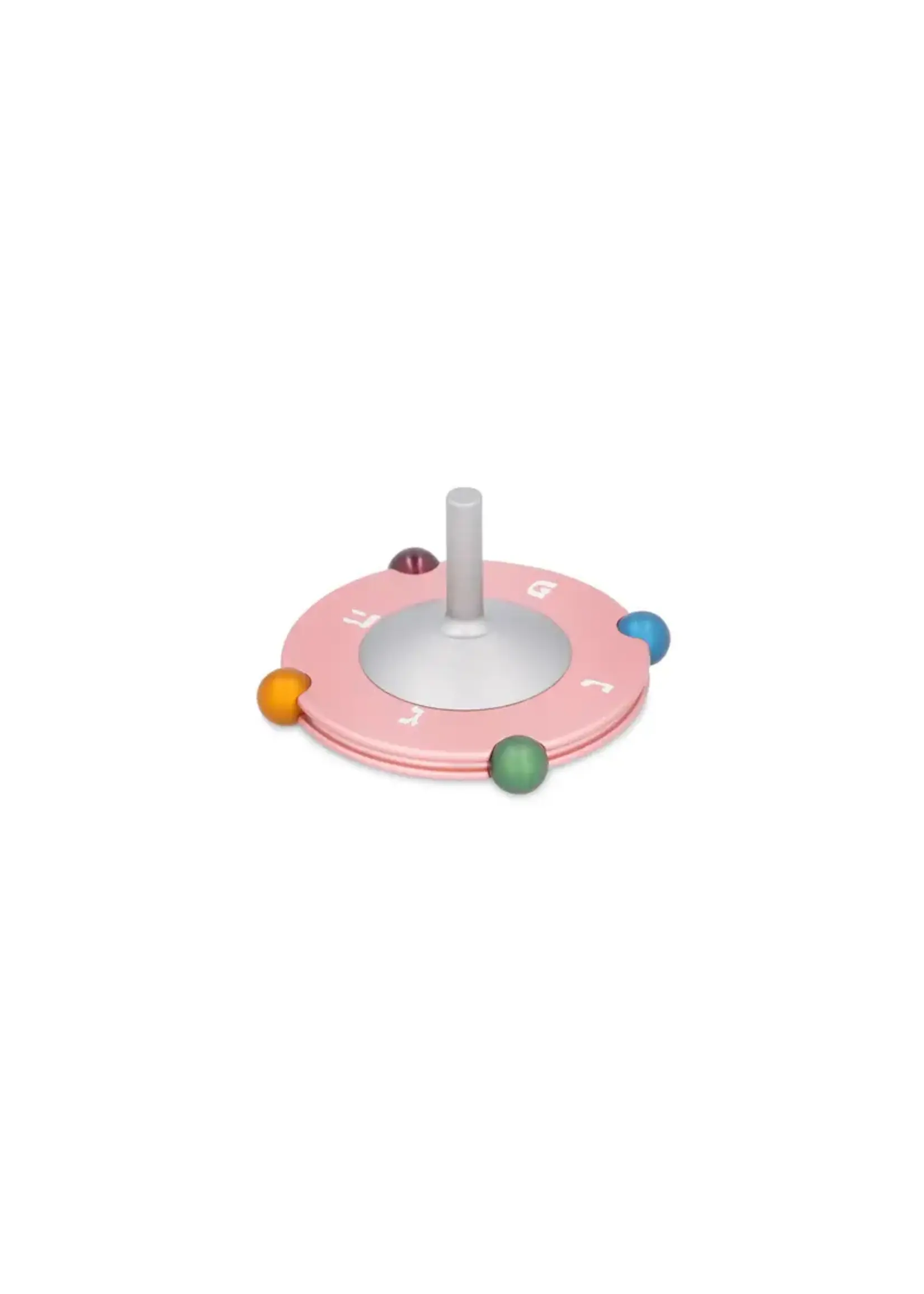 DREIDEL COLORFUL BEADED LIGHT PINK