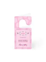 BABY GIRL PINK  DOOR HANGER GREETING CARD