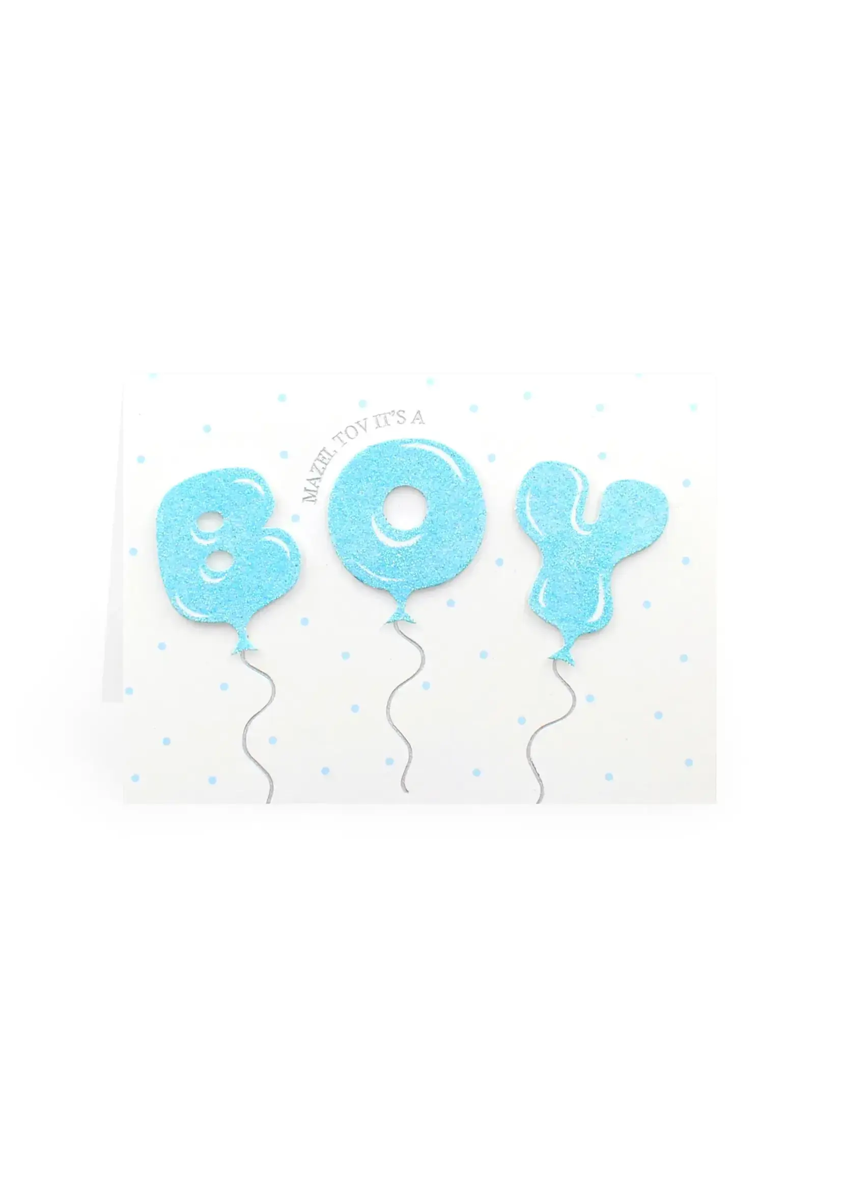GREETING CARD NEW BABY BOY BALLOONS