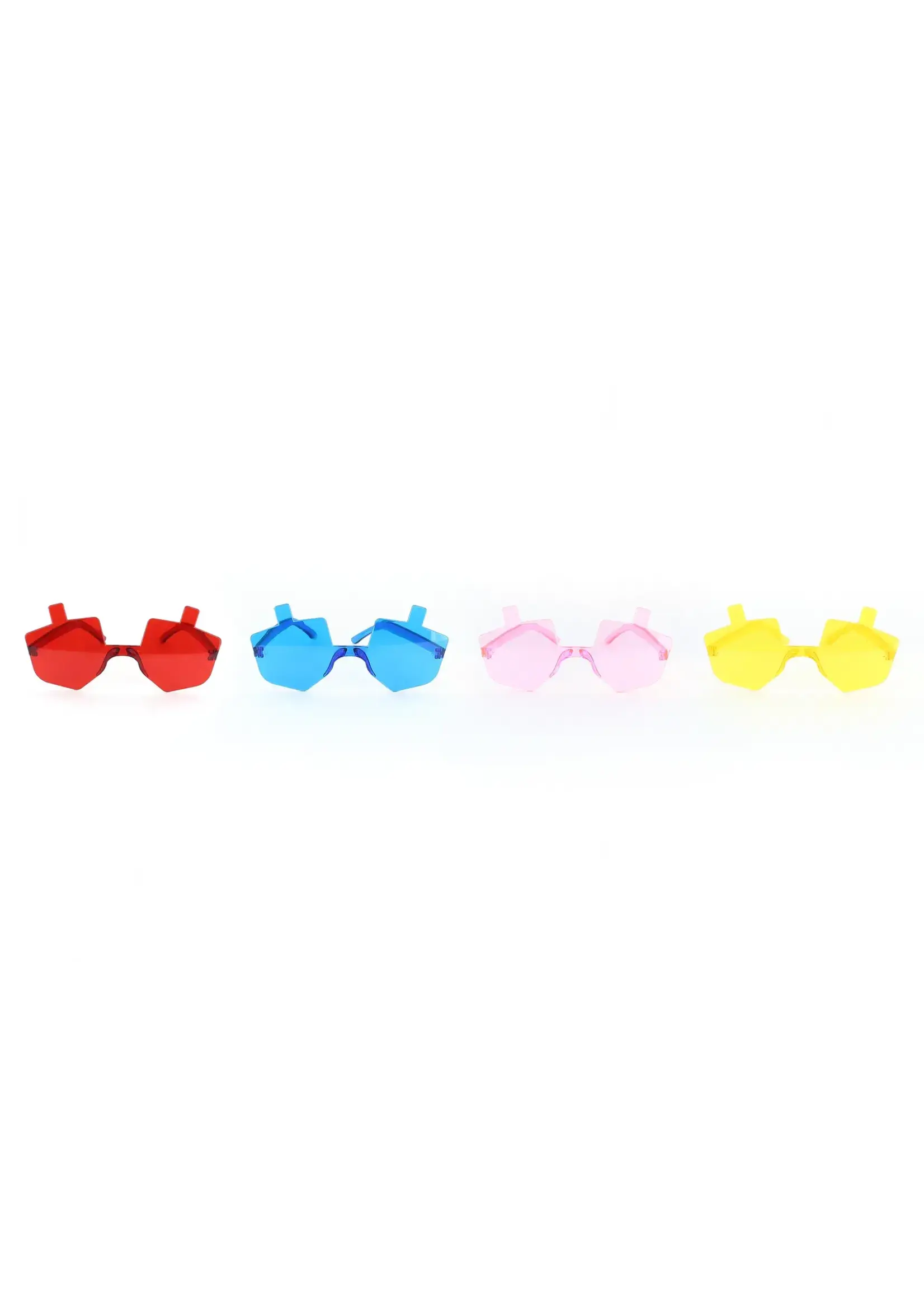 CHANUKAH  DREIDEL GLASSES ASSORTED COLORS