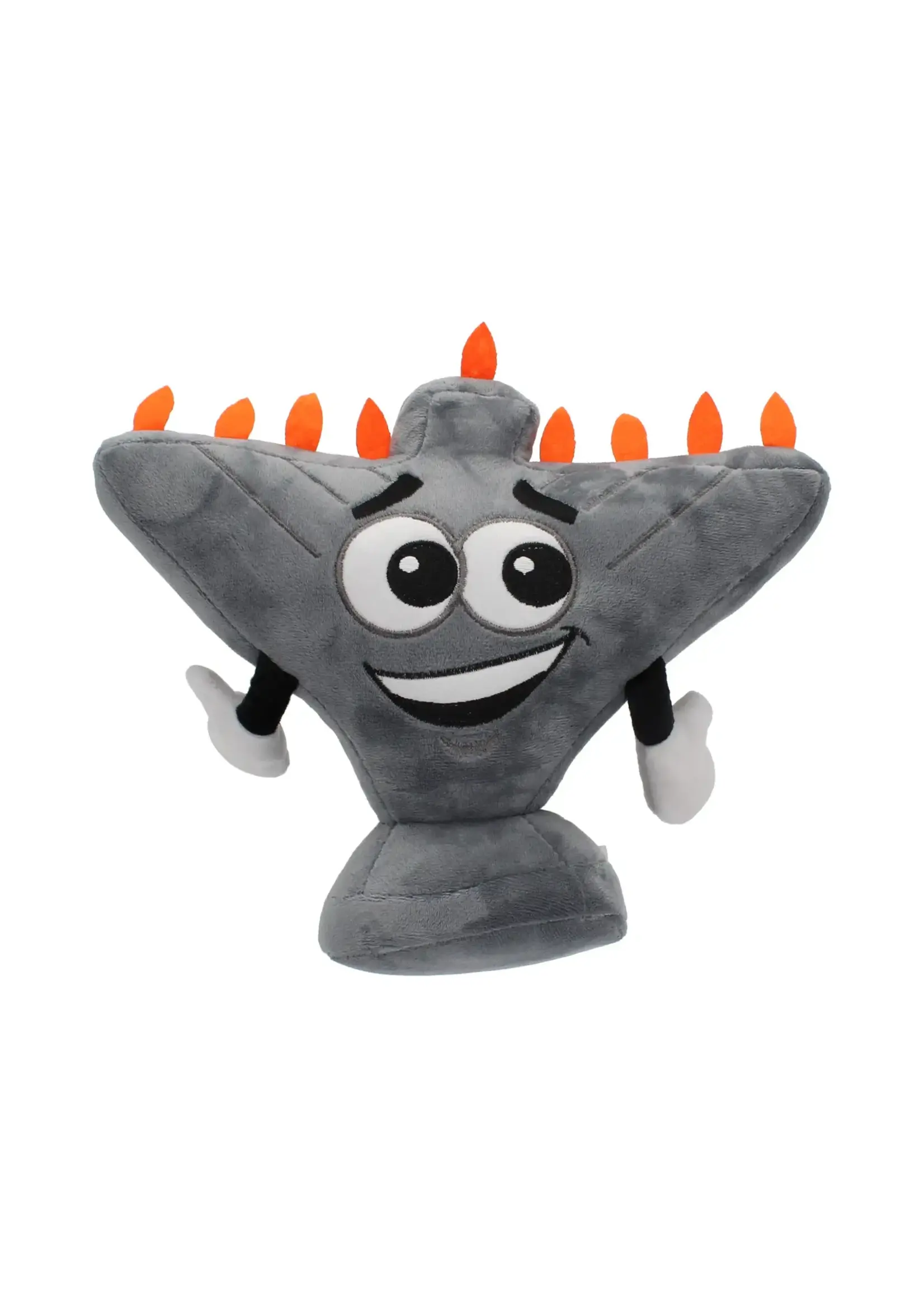 CHANUKAH  MENORAH PLUSHY - SILVER OR GOLD