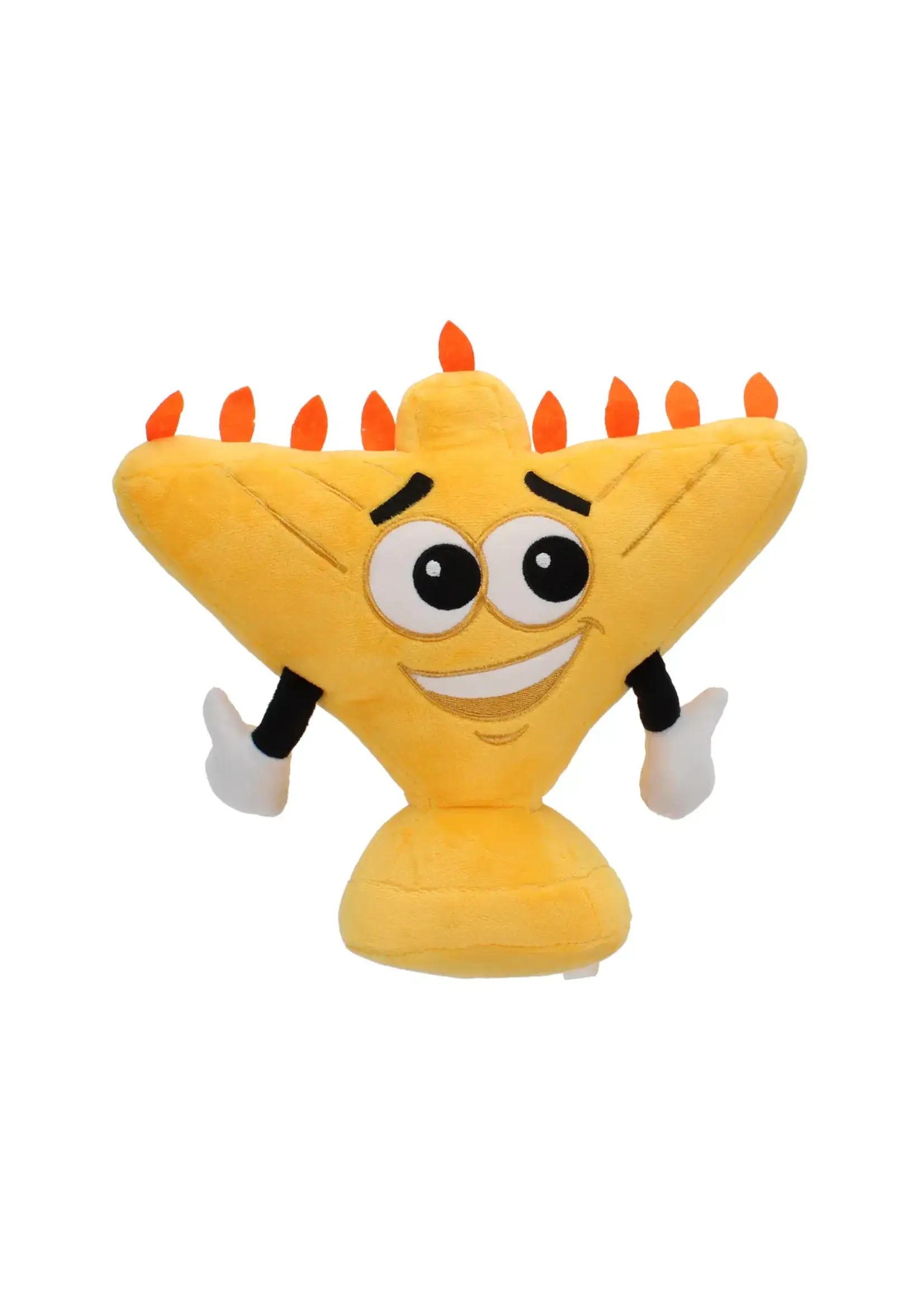 CHANUKAH  MENORAH PLUSHY - SILVER OR GOLD