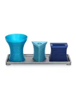 HAVDALAH SET GROOVED SHADES OF BLUE