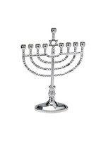 MENORAH STAR OF DAVID SILVER TONED