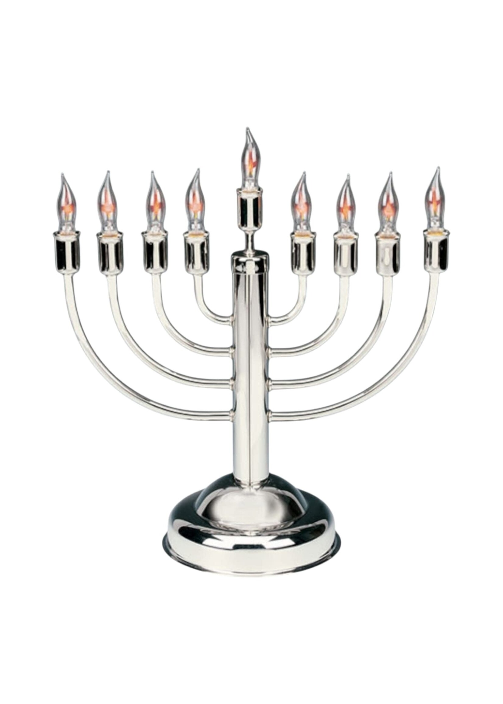 MENORAH ELECTRIC CHROME ROUND