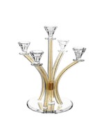 CANDELABRA GOLD MESH 5 BRANCHES