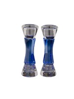 CANDLESTICKS CRYSTAL SMALL WITH STAR DETAILING-12CM