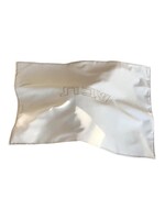 CHALLAH COVER WHITE CORDUROY SILVER  "SHABBAT" EMBROIDERY