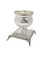 SALT DISH SILVER DIPPED LEAVES DESIGN