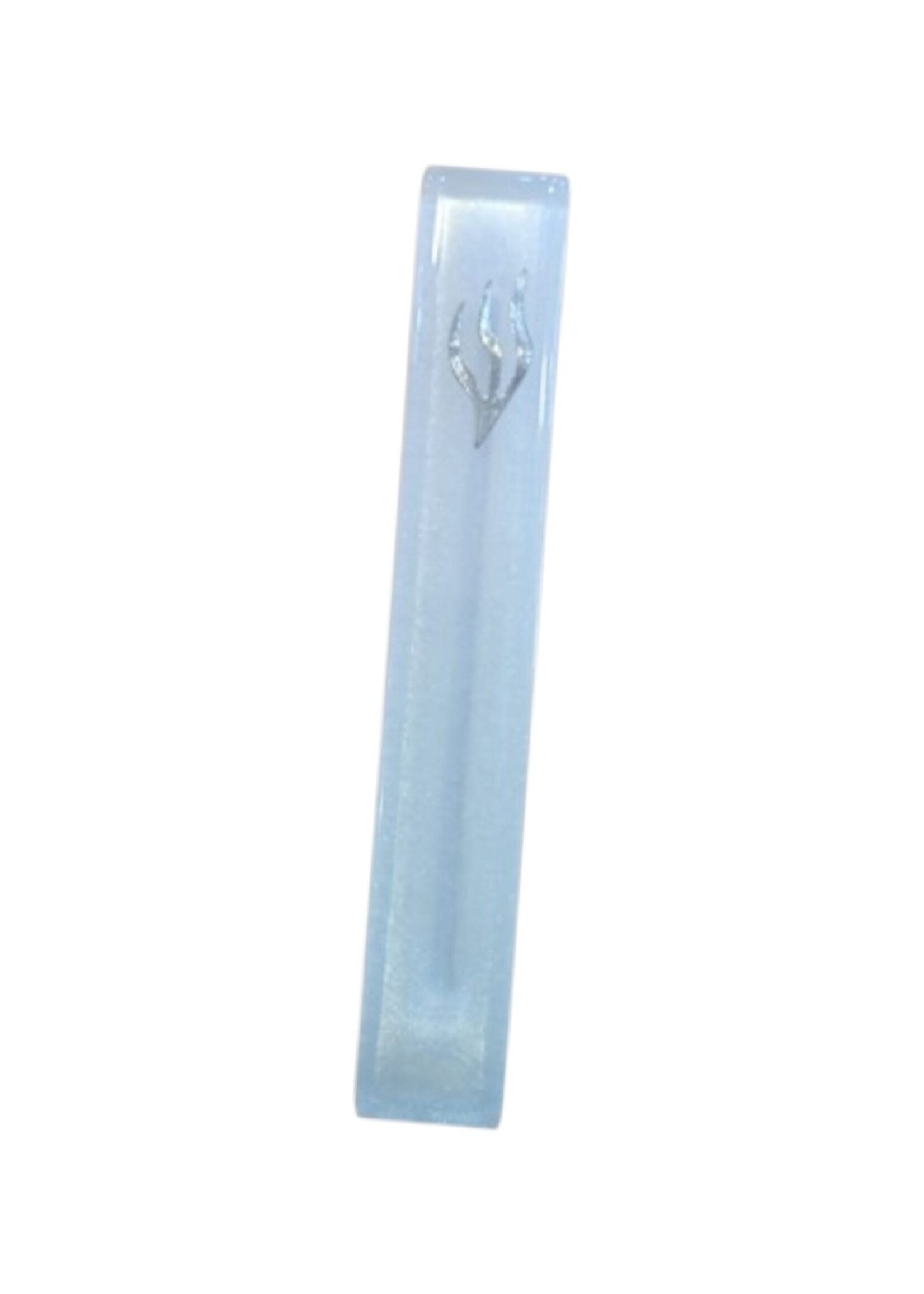 MEZUZAH EPOXY SOLID 15CM WHITE SILVER SHIN
