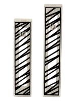 MEZUZAH ACRYLIC BLACK ZIG - 12 CM