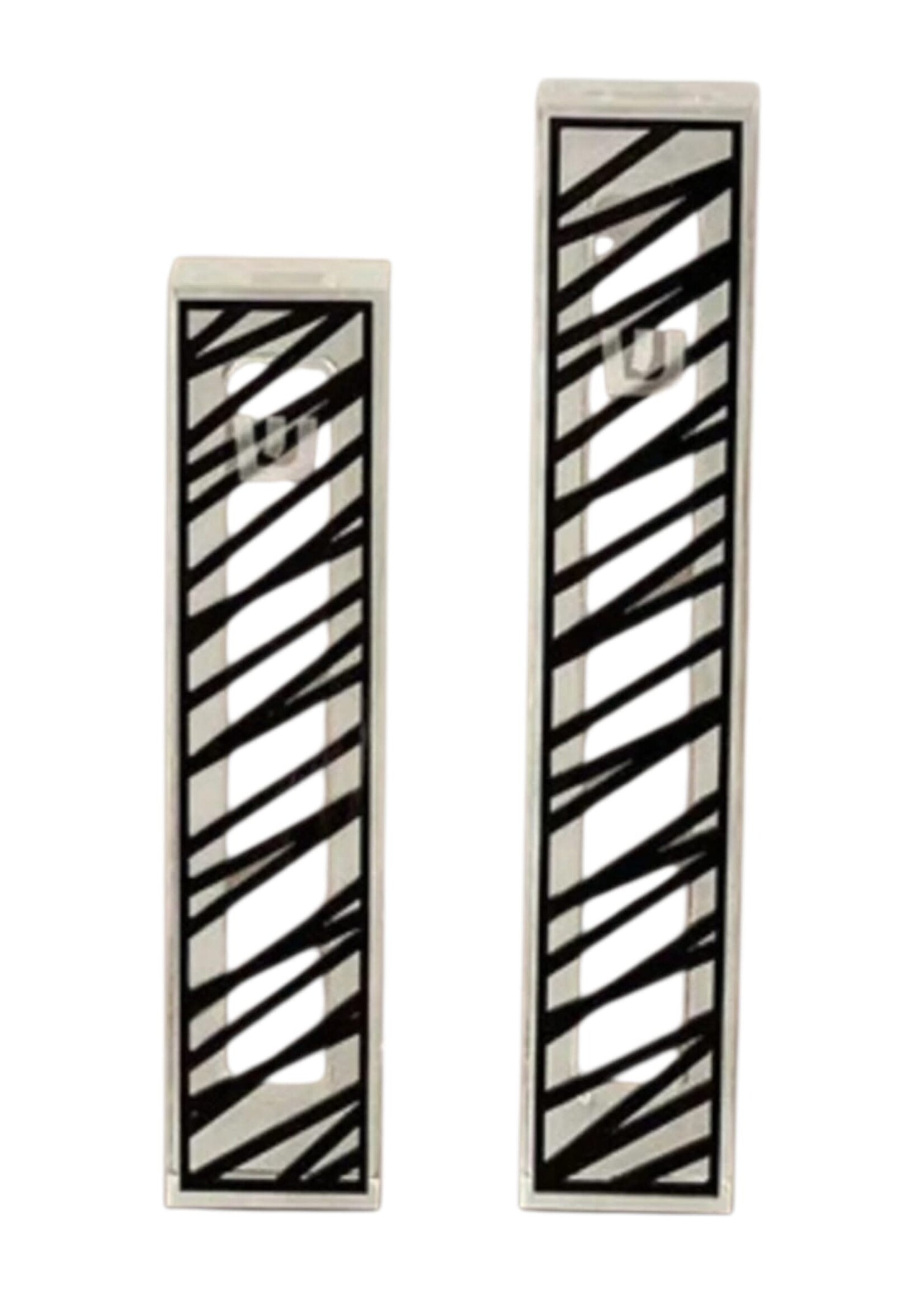 MEZUZAH ACRYLIC BLACK ZIG - 12 CM