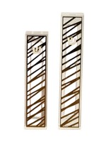 MEZUZAH ACRYLIC GOLD ZIG - 15 CM
