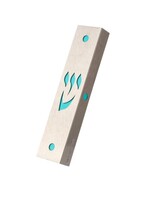MEZUZAH LASER CUT SHIN TURQUOISE