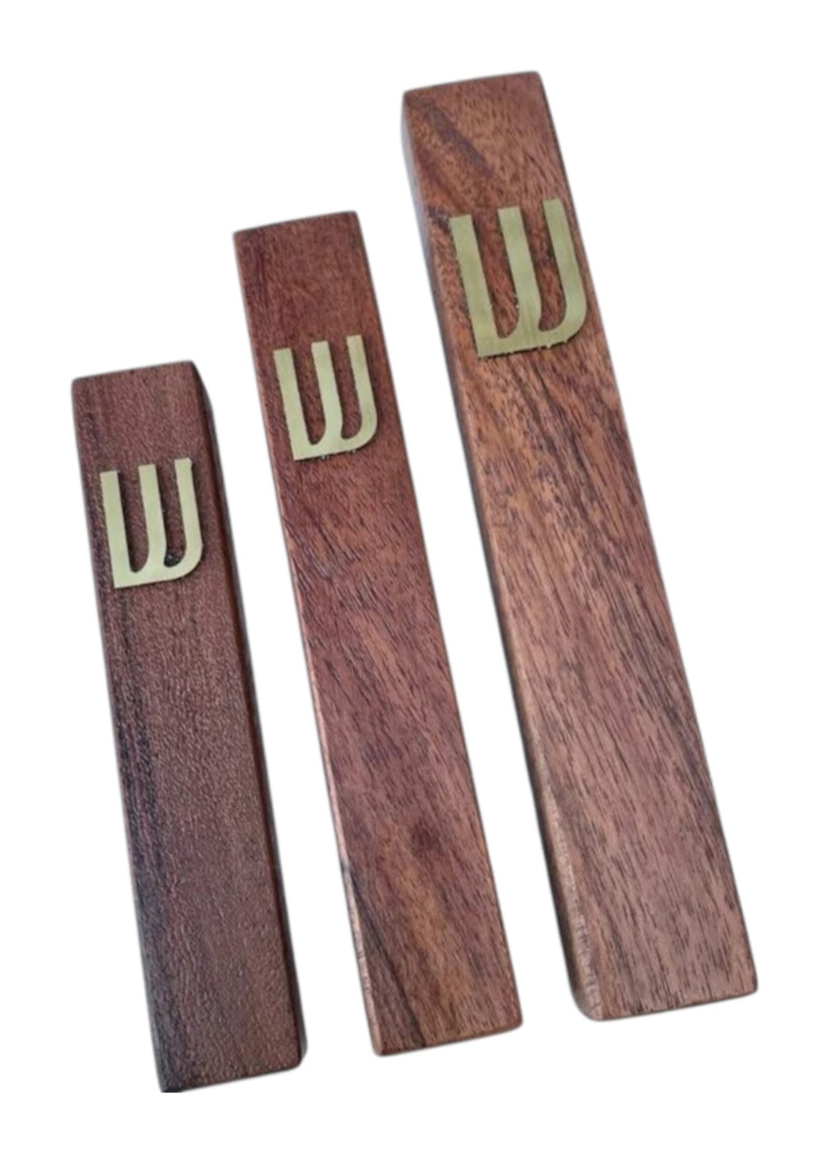 MEZUZAH WALNUT WOOD 15 CM