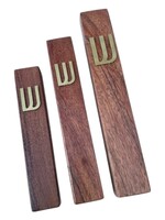 MEZUZAH WALNUT WOOD 10 CM