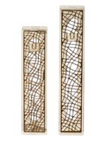 MEZUZAH ACRYLIC GOLD WAVE NET - 12 CM