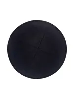 KIPPAH FLAT KNIT BLACK #18