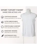 MMJ DRI-FIT TANK TOP TZITZIS ASHKENAZ V-NECK ADULT WHITE