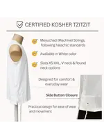MMJ TZITZIS DRI-FIT TANK TOP ASHKENAZ ROUND NECK ADULT WHITE