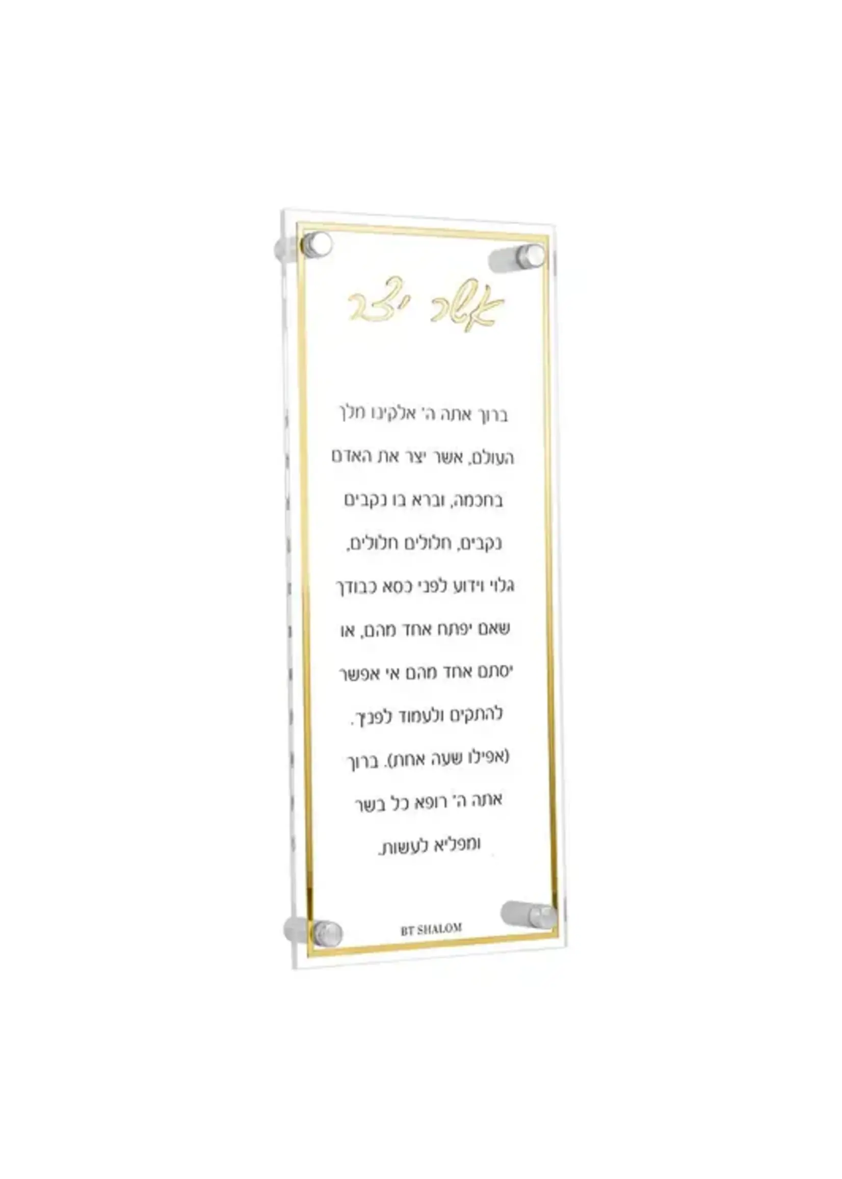 ASHER YATZAR ASHKENAZI ACRYLIC & GOLD & BLACK LETTERING