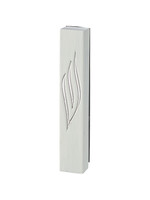 MEZUZAH WHITE POLYRESIN SILVER SHIN 20 CM