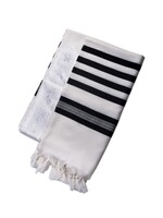 TALLIS WOOL ASHKENAZ LIGHTWEIGHT BLACK TURKISH STYLE