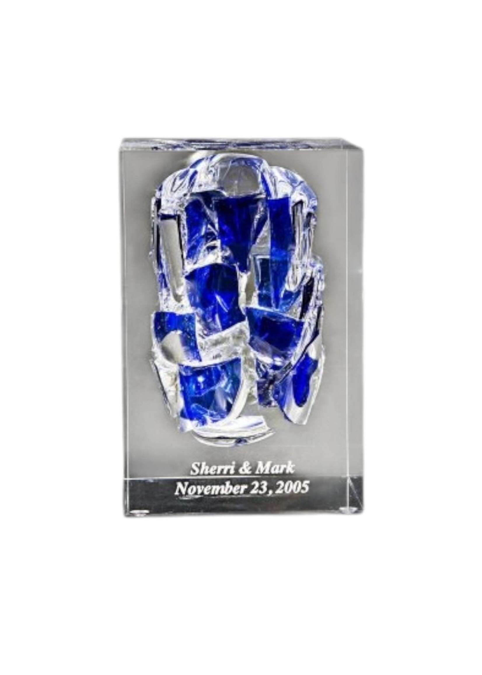 WEDDING GLASS LUCITE RECTANGLE 5.75" X 3.75" X 3.75"