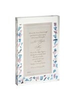 WEDDING INVITATION IN LUCITE WITH GLASS FRAMING