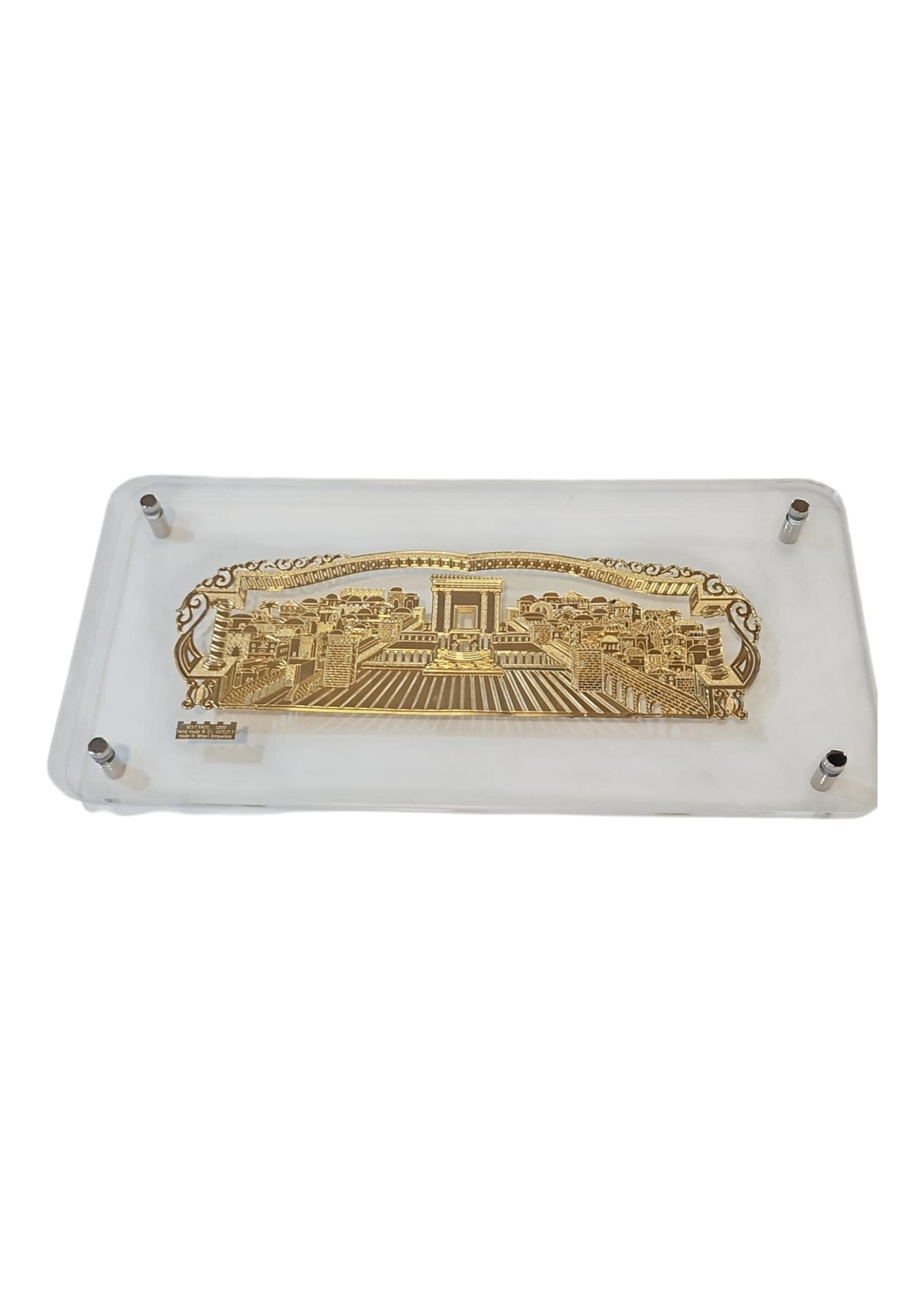 BEIT HAMIKDASH LASER CUT GOLD IN ACRYLIC