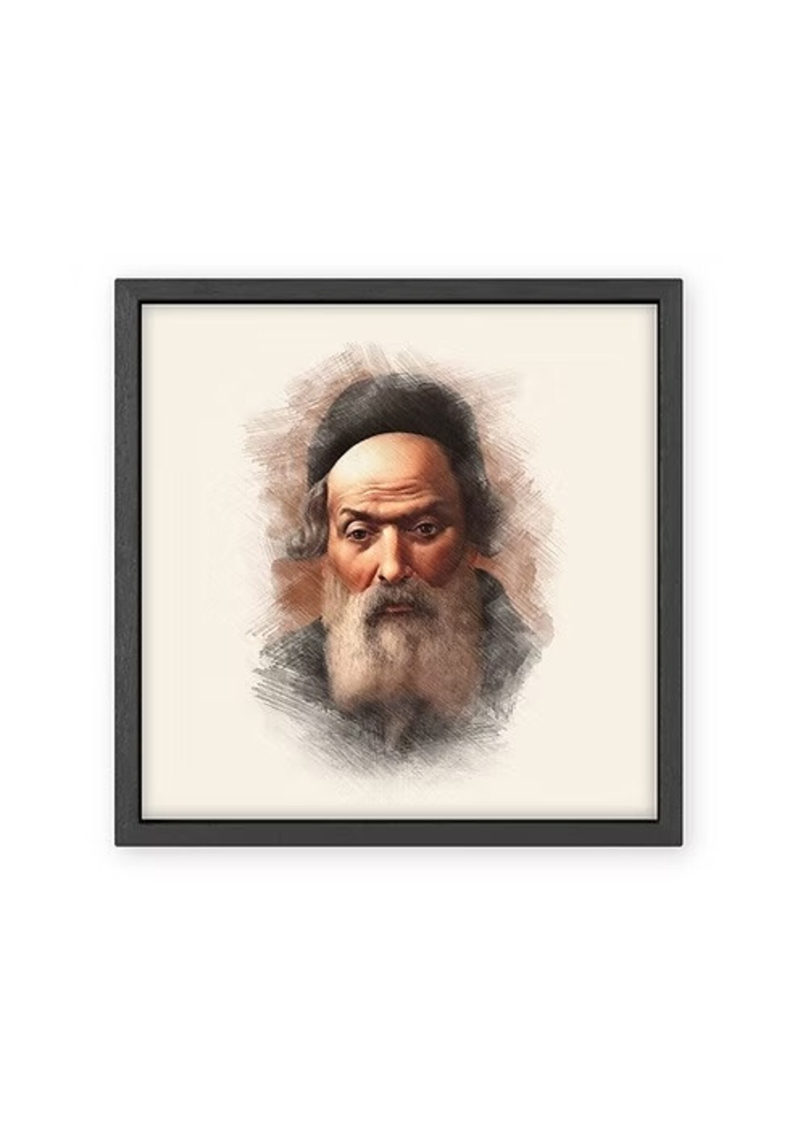 CHOFETZ CHAIM COLOR PORTRAIT IN BLACK FRAME  8" X 8"